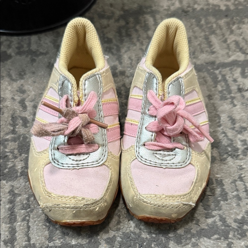 Gap Kids' Pink and Tan Sneakers 2006 vintage